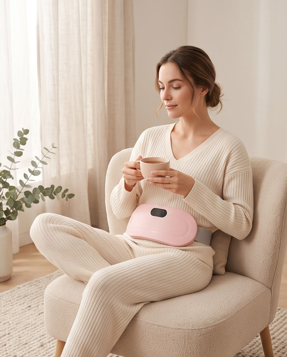 Coussin Chauffant Menstruel avec Massage Vibrant