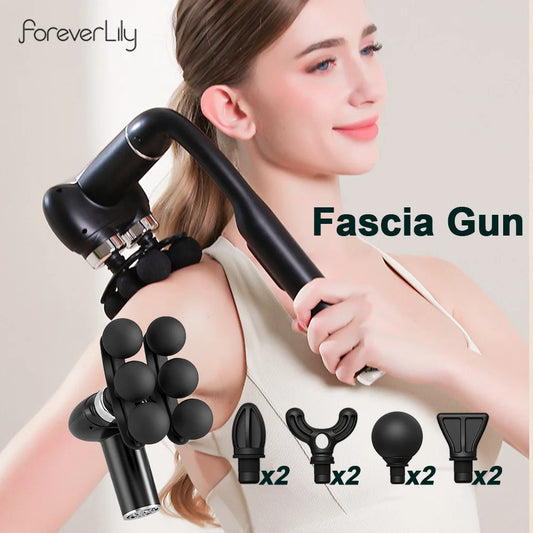 Pistolet de Massage Fascia – 6 Têtes Haute Fréquence