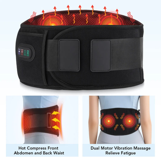 Ceinture Chauffante Lombaire – Massage Vibrant USB
